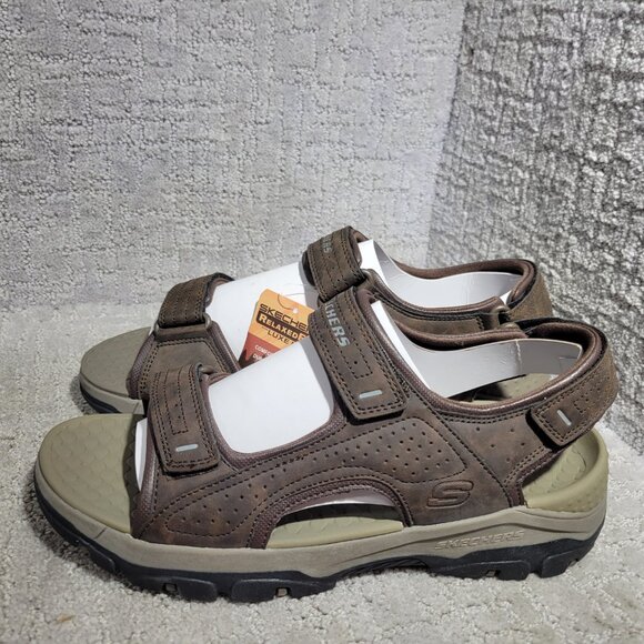 Skechers TRESMEN-GARO 204105 Mens Size US11 Chocolate Relaxed Fit Hiking Sandals - Picture 9 of 10